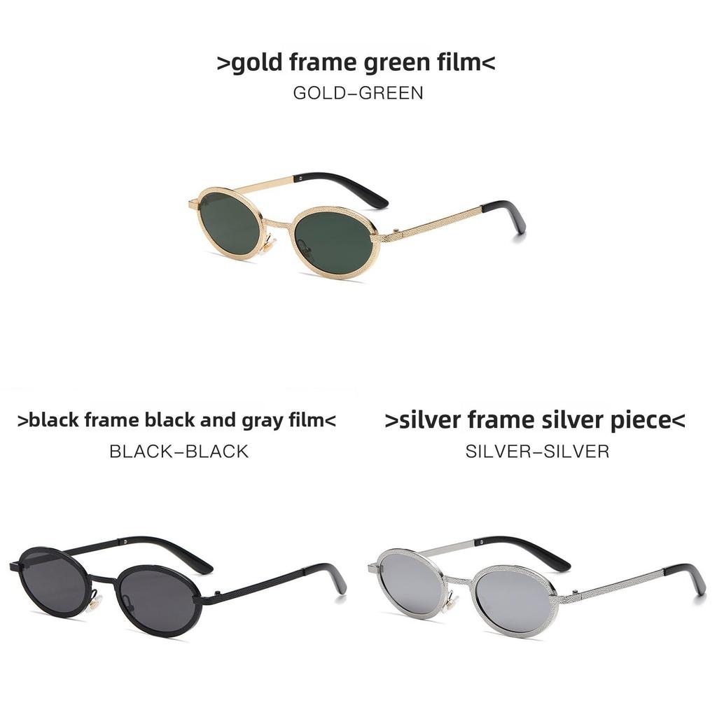 Retro Oval Metal Sunglasses For Women With Uv400 Protection Summer Fashion Accessories