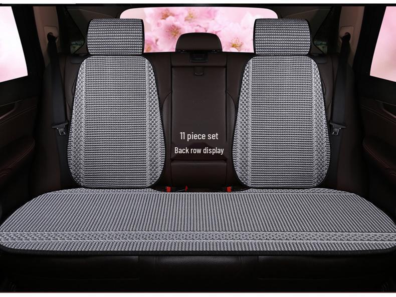 Breathable Ice Silk Car Seat Cushion - Universal, Non-Slip, Cute Solid Color, Suitable for All Seasons