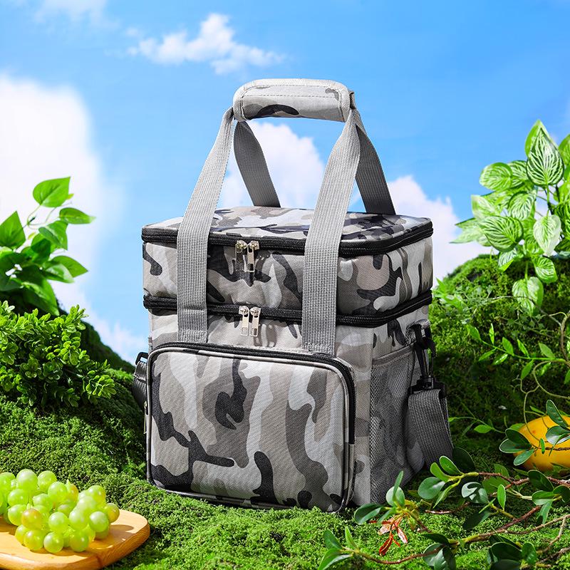 Cationic Oxford Double Handle Insulated Lunch Bag