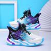 Children's sports shoes 2025 spring and autumn new mesh breathable non-slip lightweight rotating buckle casual boys running shoes tide