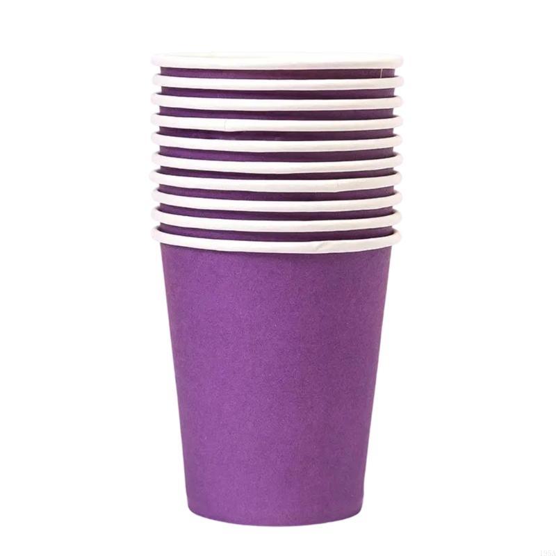 Pack Of 10 Disposable Single Wall Cups Hand Painted Drinking Cup Use Friendly Coffee Cups Durable And Leak Proof Design