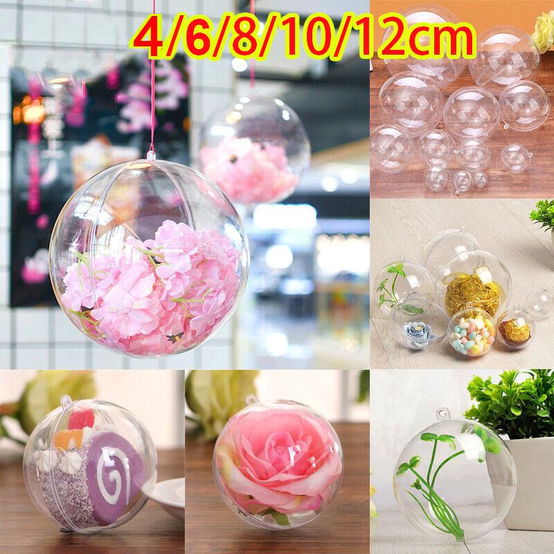 Lot De 10 Boules De Noël Transparentes à Remplir - 9 Cm - Déco Sapin, Mariage, Bonbons - Plastique