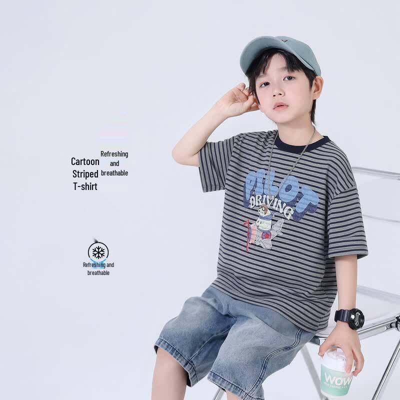 Boys  Cotton Blend Short Sleeve T-Shirt 160