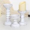 3pcs Wooden Candle Holder Wedding Banquet Columnar Candlestick