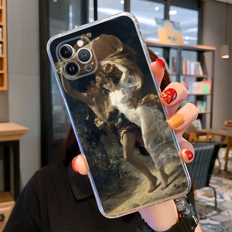 Renaissance Art Painting Pattern Phone Case For iPhone 14 13 12 Mini 11 Pro XS Max X XR SE 6 7 8 Plus Soft Silicone Cover