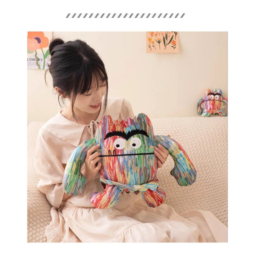 Kawaii Colorful Monster Plush Toy Party Decor Kids Baby Appease Pillow Plush Doll Stuffed Toys for Children Birthday Gifts
