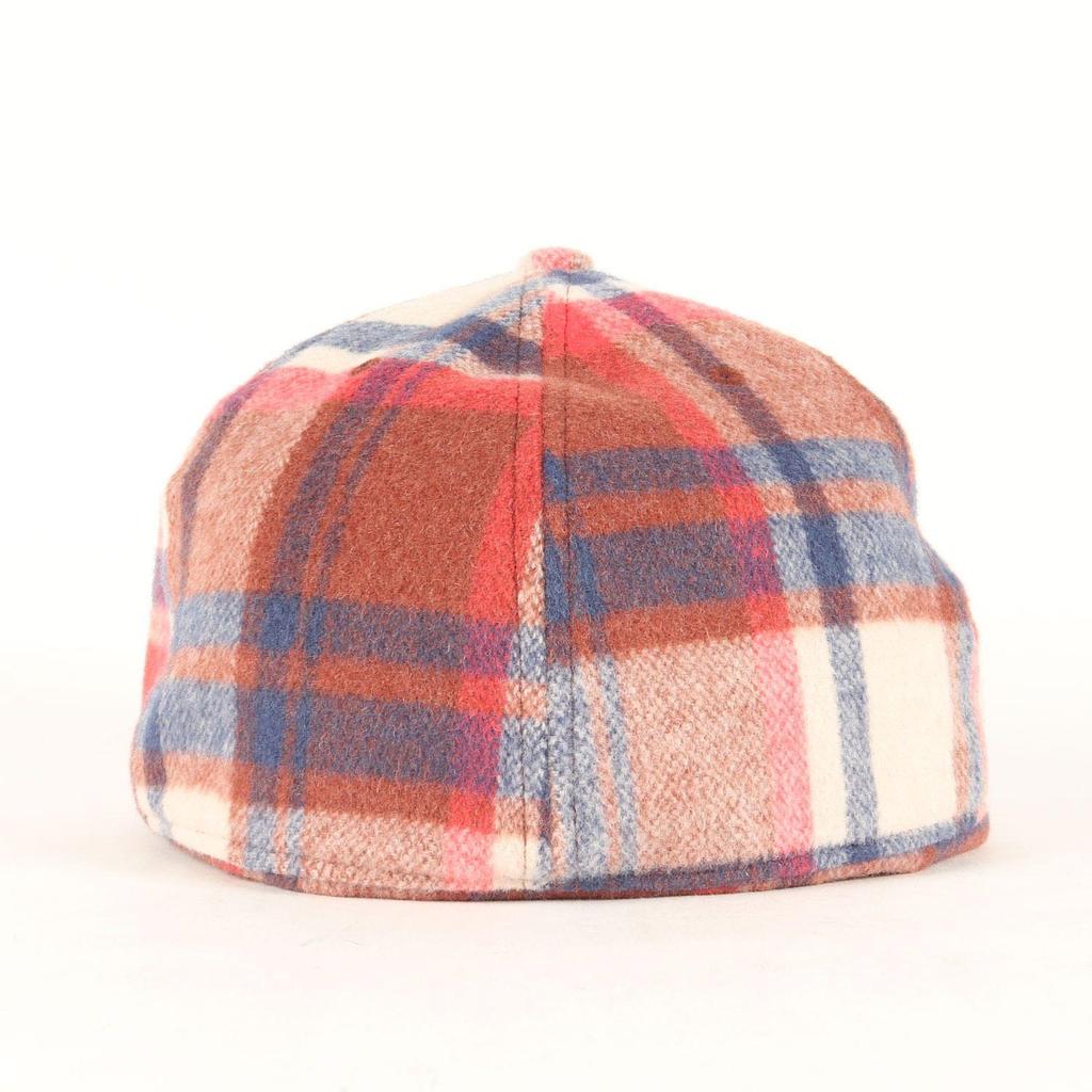 Used [Good Condition] A BATHING APE Cap Size: M | Love Gene Check Earflap Wool Baseball Cap | Red Brown Navy | Brand Hat [Men's] [Used]