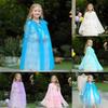 Fairy Girl Kids Cape Frozen Elsa Dress Princess Costume Cloak Tulle Xmas Shawl