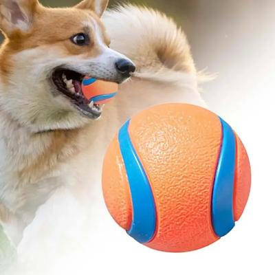 2 Stück Langlebige Haustier Hundeballspielzeuge Natur Hüpfender Gummi Massiver Ball Widerstandsfähig Gegen Hundekauen Spielzeug Für Draußen Werfen und Training für Hunde
