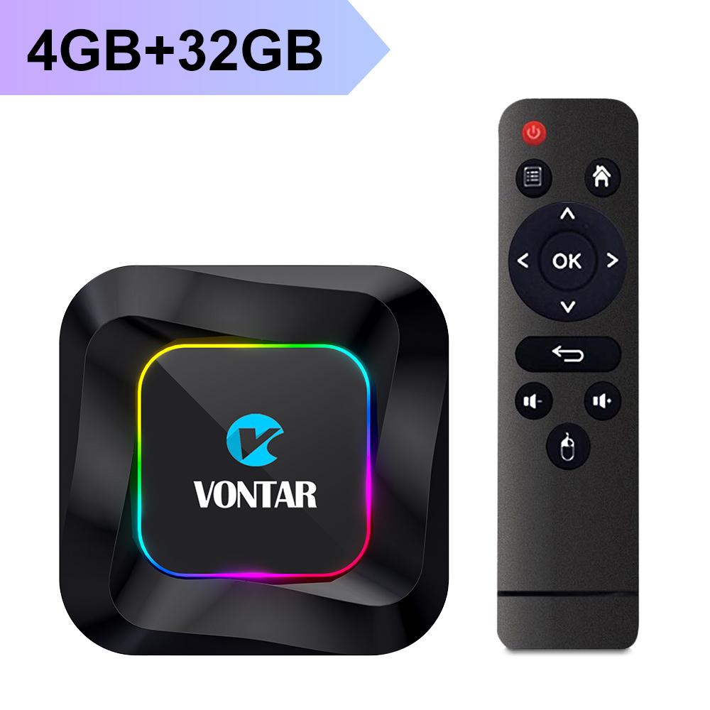 

VONTAR R3 RGB Смарт ТВ-бокс Android 13 Rockchip RK3528 Поддержка 8K Видео BT5.0 Wifi6 ТВ-приставка 4G32G чёрный