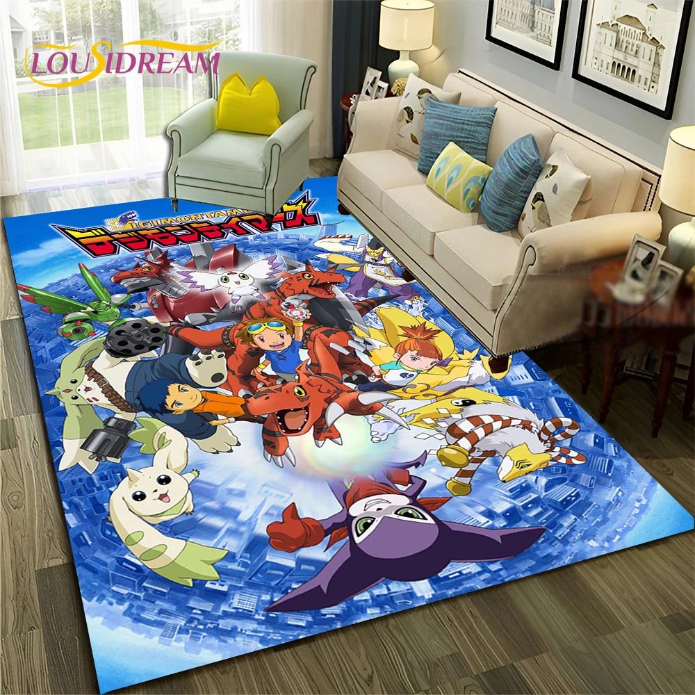 Cartoon Digimon Adventure Monster 3D Carpet Rug for Home Living Room Bedroom Sofa Doormat Decor,kids Area Rug Non-slip Floor Mat