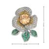 High-End Elegant Sparkling  Camellia Brooch For Women Men Luxurious Suit Corsage Pin Office Party Jewelry Accessories