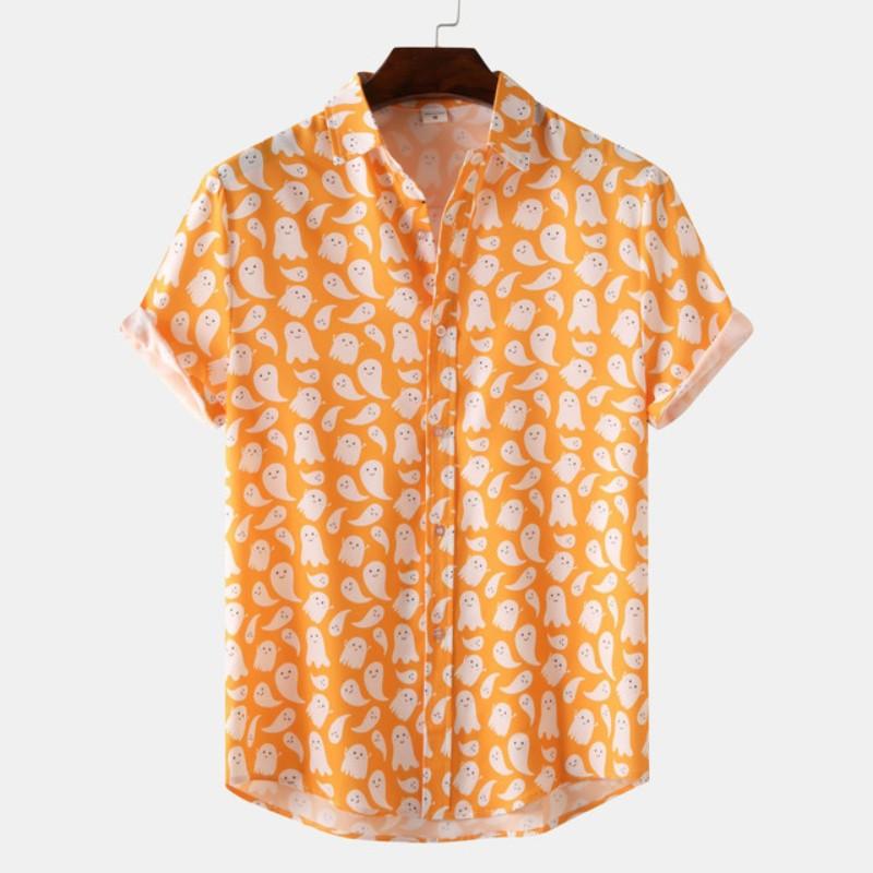 Letnia Hawajska Męska Codzienna Plażowa Koszula w Kwiaty Top Wakacyjny Oddychająca Odzież Modowa 3D z Krótkim Rękawem Koreański Slim Fit