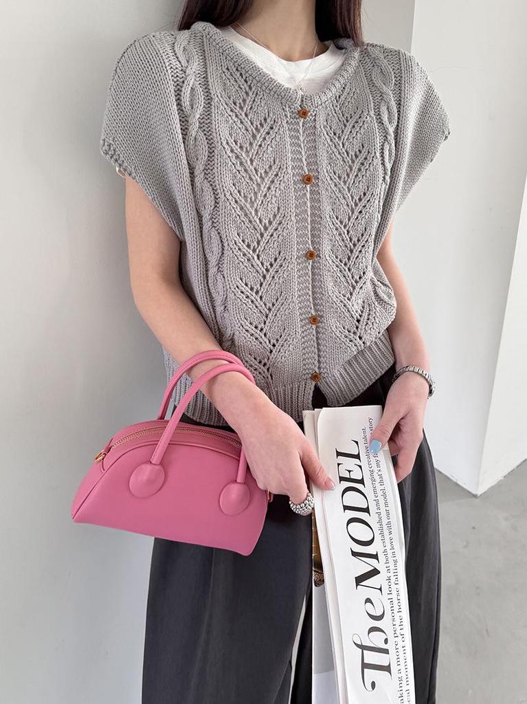 JuZhi Spring Knit Korean Style Loose Drop-Shoulder Sweater Vest Jacket