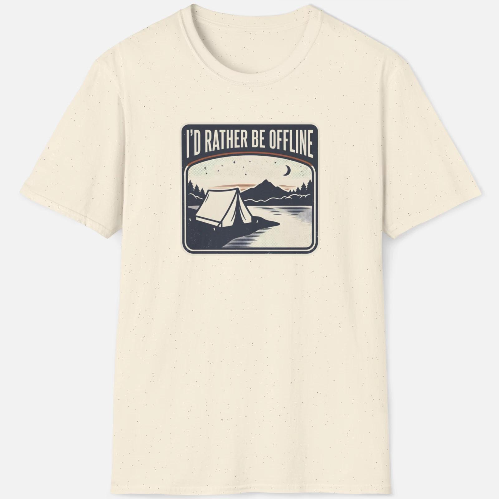 I’d Rather Be Offline Shirt – Funny Camping Tee 3XL
