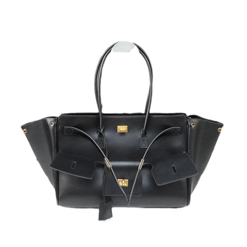 Unisex Echtleder Große Kapazität Schulter Tote Wing Bag