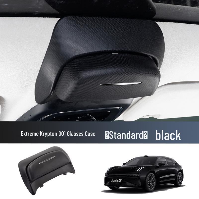 Zeekr 001 Sun Visor Suede Organizer: Multi-functional Car Sunglass Clip & Receipt Holder