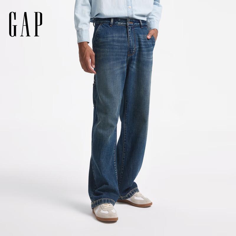

GAP Men s 2025 Autumn Cotton Loose Tapered Mid-Rise Jeans 791836 36