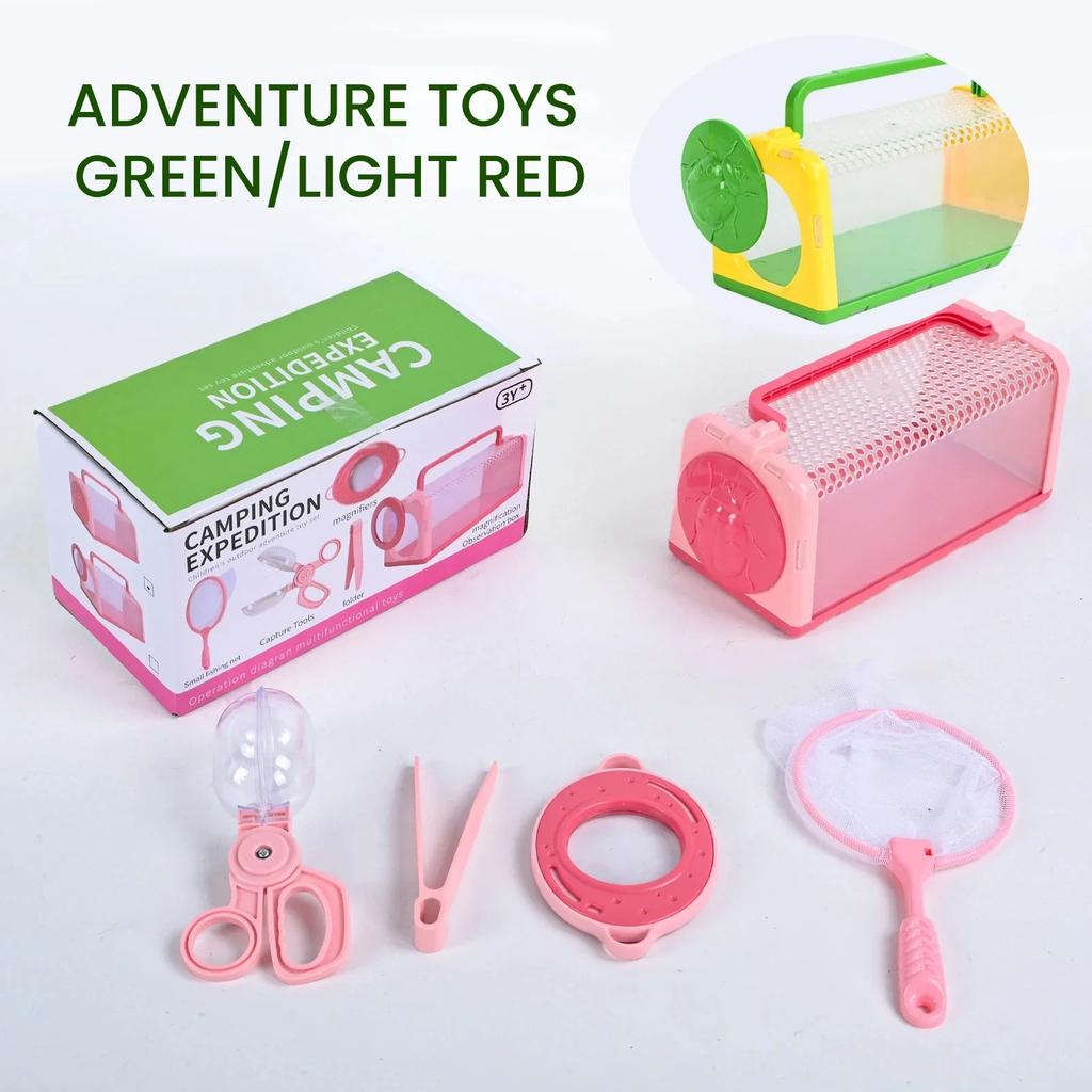 Insect Capture Cage Observation Box Butterfly Net Kids Outdoor Adventure Camping Set Kindergarten Exploration Catching Toys Gift
