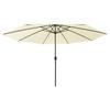 VidaXL Garden Parasol with LED Lights and Metal Pole, Patio Sunshade, Sun Shelter, Terrace Parasol 312530