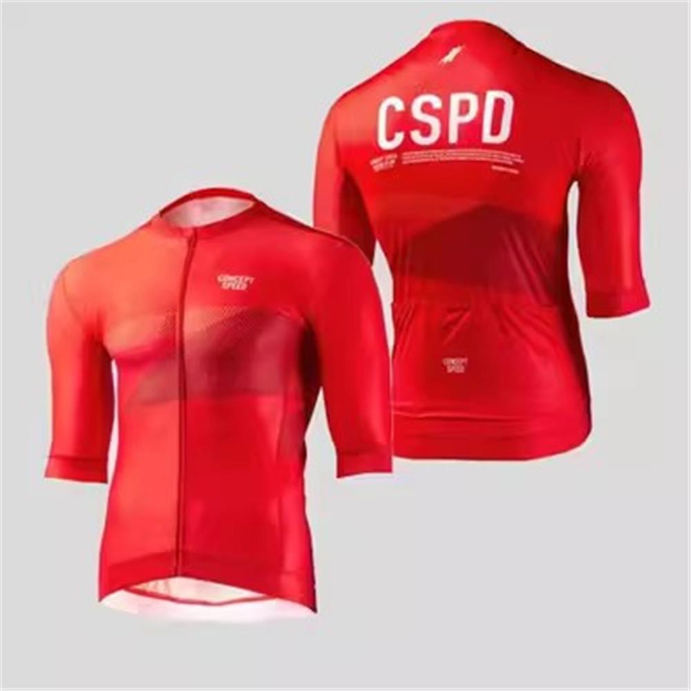 High Quality Summer Men's CSPD Short Sleeve Top Cycling Competitive Edition Mountain Bike Cycling Suit