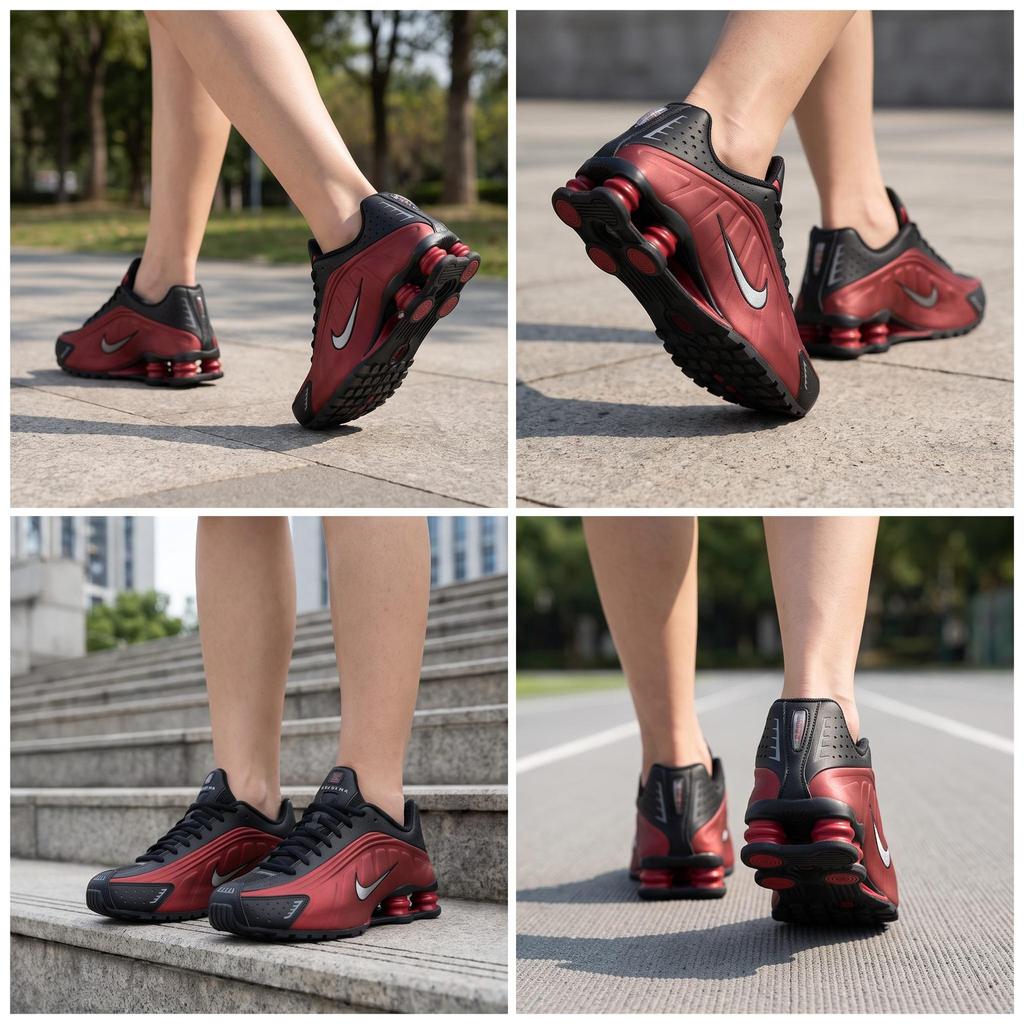 Nike Shox R4 Schwarz Team Rot Damen AR3565-009