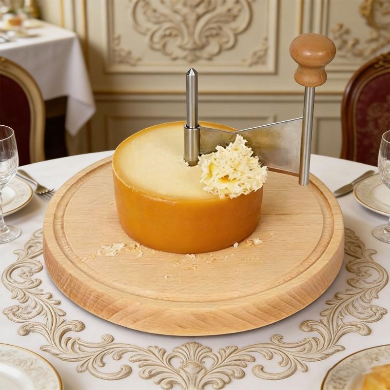 Cheese Cutting Device Having Secure Base And Protective Cover For Creating Attractive Decorative Cheese Designs
