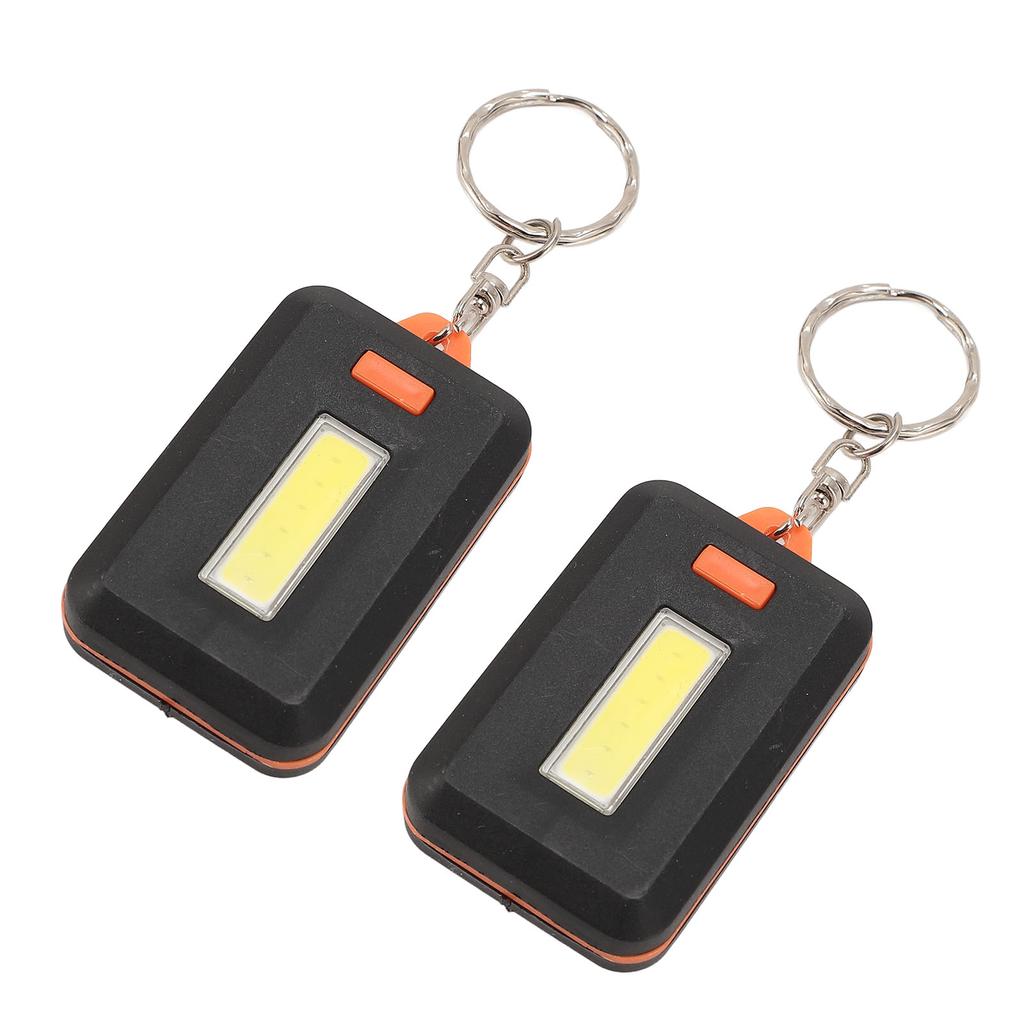 2Pcs Mini Emergency Light Portable Pocket Key Chain Flashlight for Outdoor Cycling Fishing