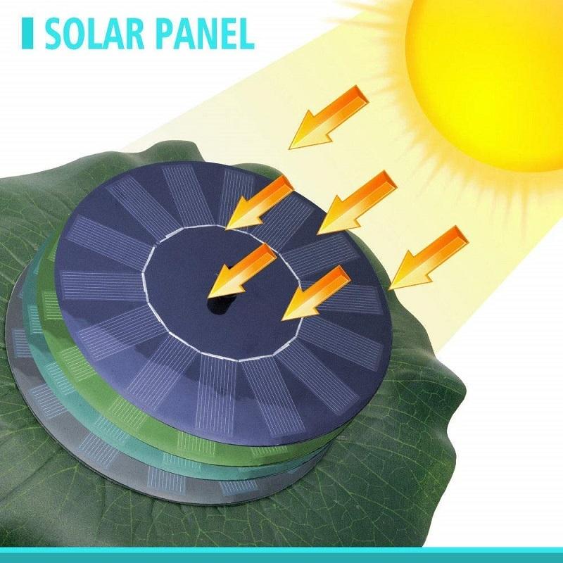 Brand New Marine Water Pump Solar Panel Lotus Leaf Floating Water Pump Garden Watering Power Fountain Pools