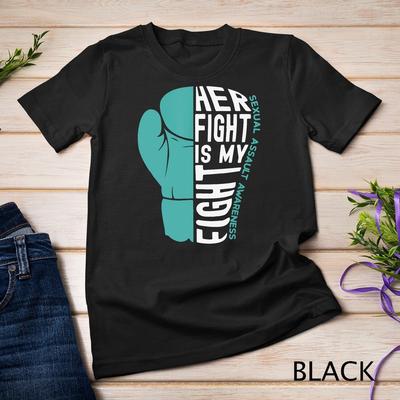 Ihr Kampf ist mein Kampf Bewusstsein für sexuelle Übergriffe Boxhandschuh Unisex-T-Shirt