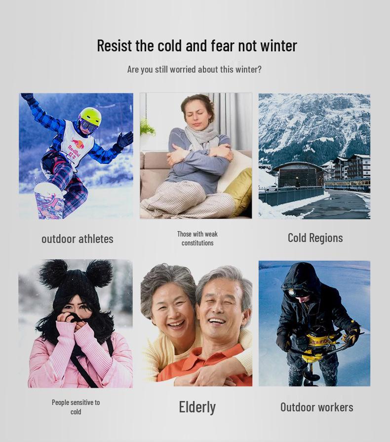 Unisex Electric Heated Long Tube Ski Socks - USB Constant Temperature for Outdoor Sports