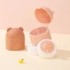 Bear-Shaped Empty Container – Multipurpose Storage Box for Baby Powder, Refills, and Powder Puffs