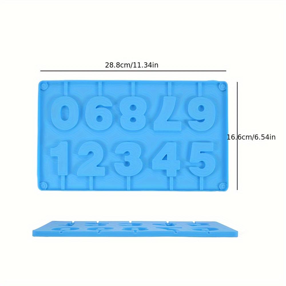 1 buc. Formă pentru acadele cu numere 3D din silicon - Mold reutilizabilă pentru prăjituri și bomboane pentru gustări - Accesoriu de bucătărie neîncărcat pentru unelte de copt
