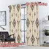 2D FLAT PRINTING 2pcs Curtains (Without Rod) Geometric Bull Skulls Pattern Chic Curtains Versatile Fabric Curtains Versatile All