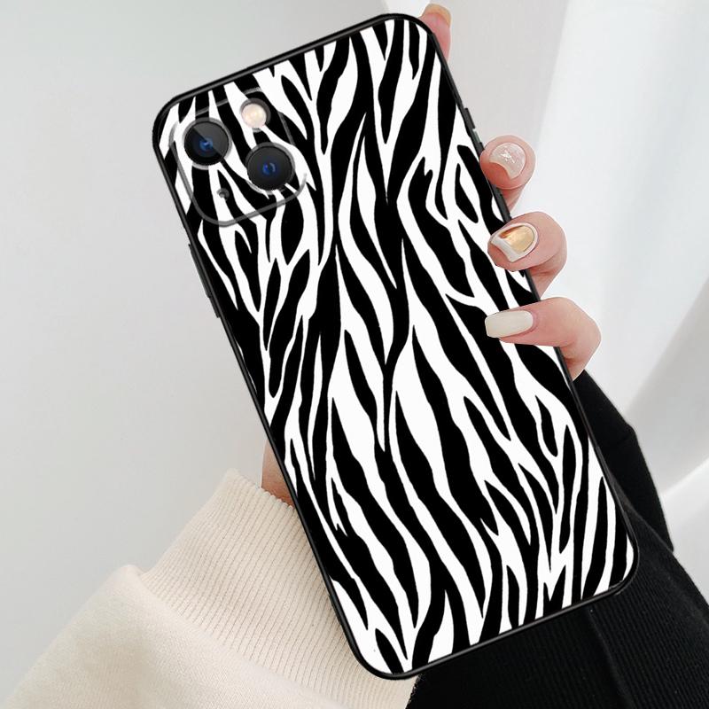 Zebra Skin Print Phone Case For iPhone 17 Pro Max 15 14 13 11 12 16 Pro Max mini 15 16 Plus 16e 17 Air Cover