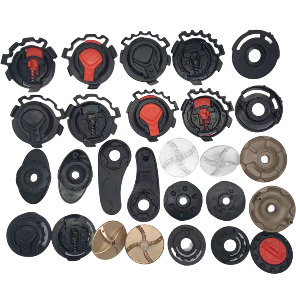 1Pair Motorcycle Helmet Fixed Buckle Rotate Switch Buckle Mirror Holder Lens Base Helmet Lens Button Replacement Helmets Screws