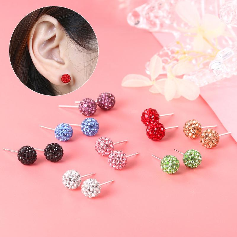 

Женские модные серьги Ушные гвоздики Хрустальные ушные гвоздики Красочные серьги-гвоздики