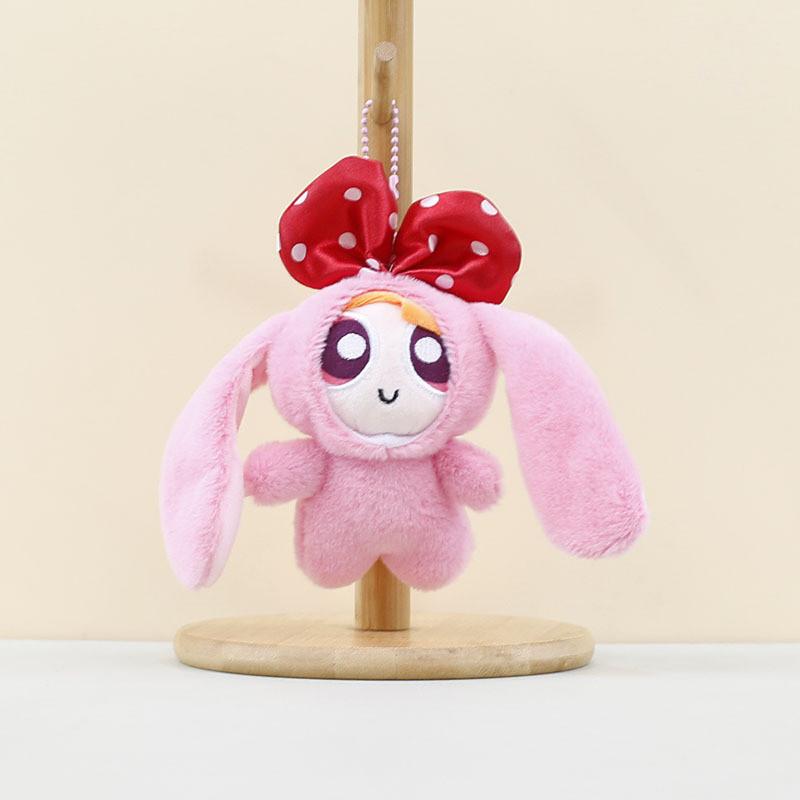 Adorable Plush Rabbit Keychain With Soft Short Fur And Cute Police Bunny Design