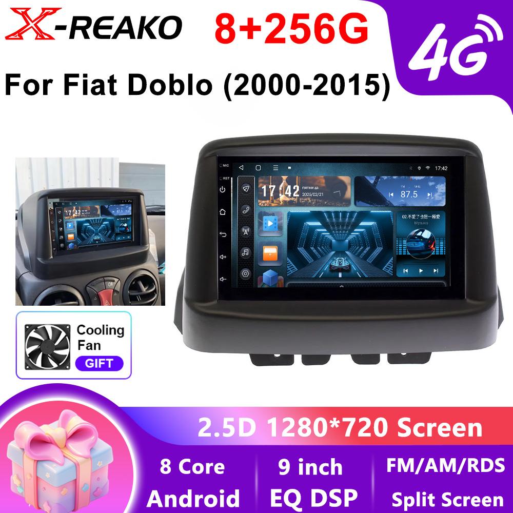 Android  Head Unit For Fiat Doblo (2000-2015) Carplay Auto Car Radio Multimedia Video Player Navigation GPS 4G WIFI QLED
