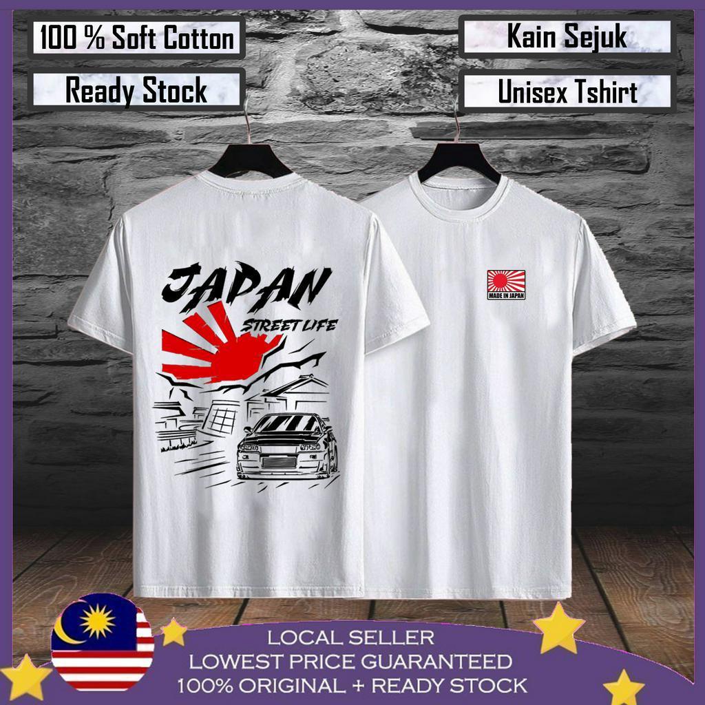 

Хлопковая футболка премиум-класса Japan Street Life Skyline GTR Baju Lelaki Мужская футболка Baju Viral Lelaki Baju Perempua XXS