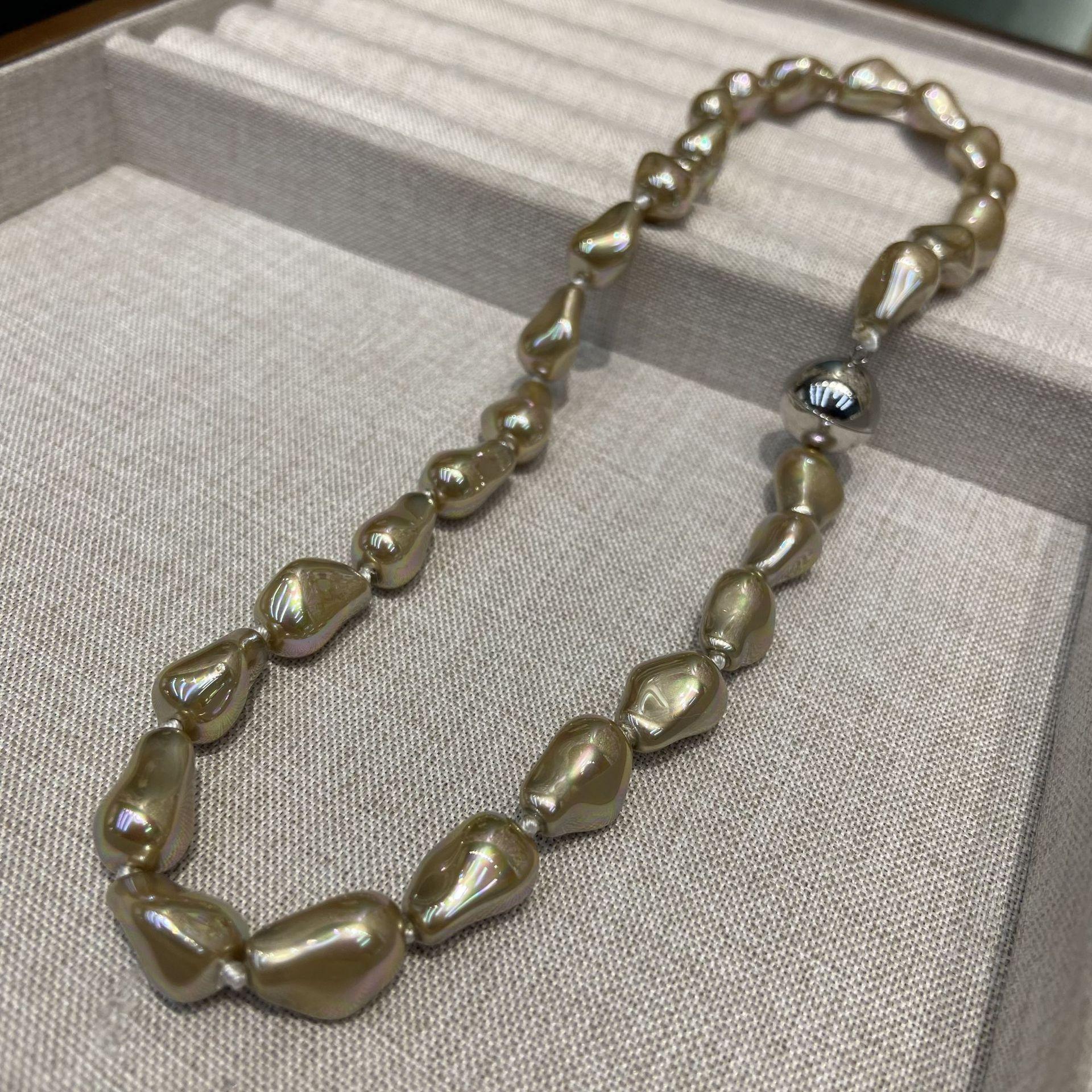 

Нерегулярное ожерелье из цветного жемчуга, универсальное, темпераментное, свитер, цепочка, ожерелье на ключицу, ювелирные изделия