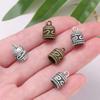 10pcs/Lots Alloy End Tip Tassel Caps Beads Cap End Cap for Beaded Charm Connectors DIY Jewelry Accessories Making Supplies