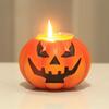Halloween Pumpkin Lamp Decoration Creative Ghostface Pumpkin Candle Holder Outdoor Indoor Home Party Desktop Resin Ornaments