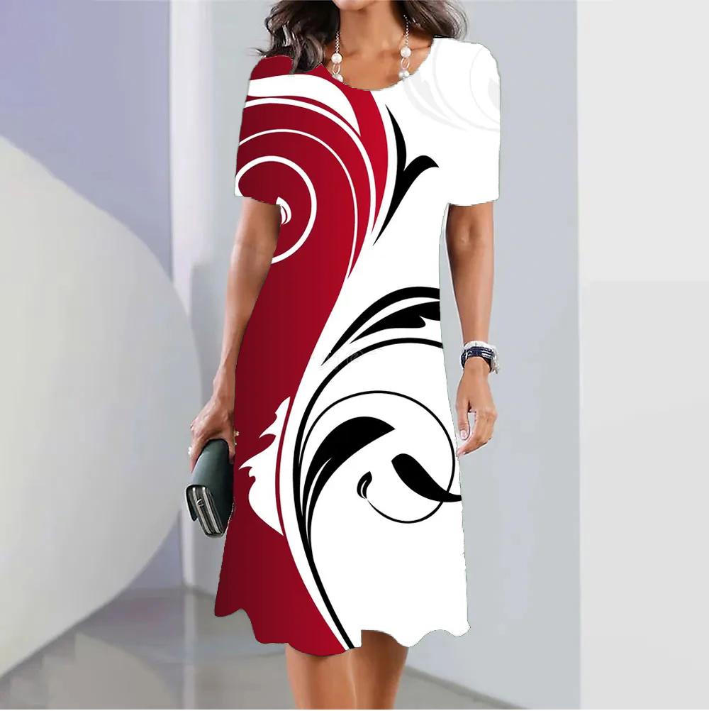 

Летняя юбка средней длины с бохо-цветочным принтом, пляжные платья, свободные, повседневные, весенние, модные, элегантные, женские, уличные, пуловер, сарафан 2XL