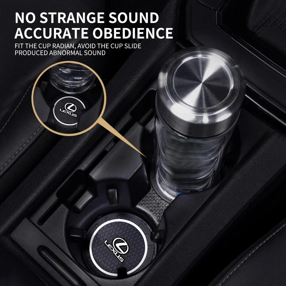 Car Anti-Slip Silicone Coaster Waterproof Water Cup Mat For Lexus ES300 RX330 RX300 GS300 IS250 IS200 CT200h IS300 NX RX HS SC