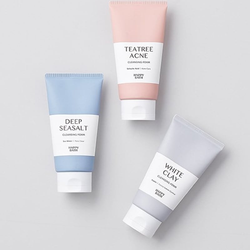 [Happy Bath] Foam Cleansing Mildly Alkaline Pore Acne Cleansing Foam 150g 3 Types (Choose 1)