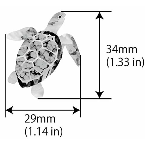 Jockomo Sea Turtle Honu Left & Right Inlay Stickers (UK-264ST-LR) - Perfect for Ukuleles