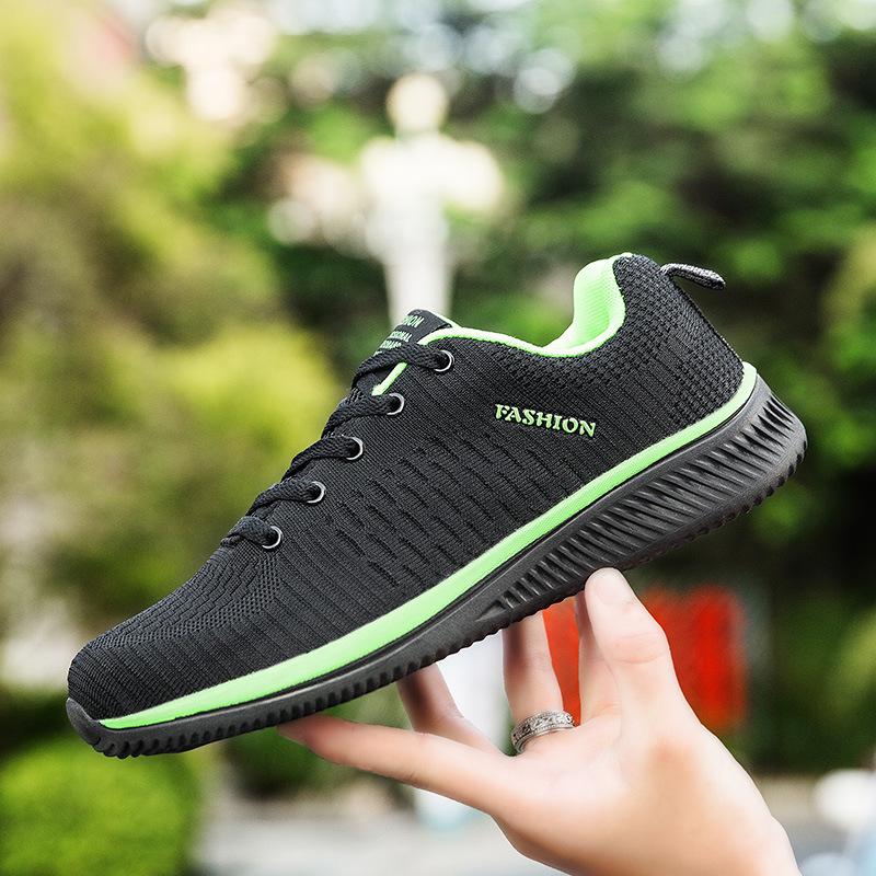 2020 spring new hot-selling couple sports shoes mesh fly-woven fitness casual lightweight running shoes