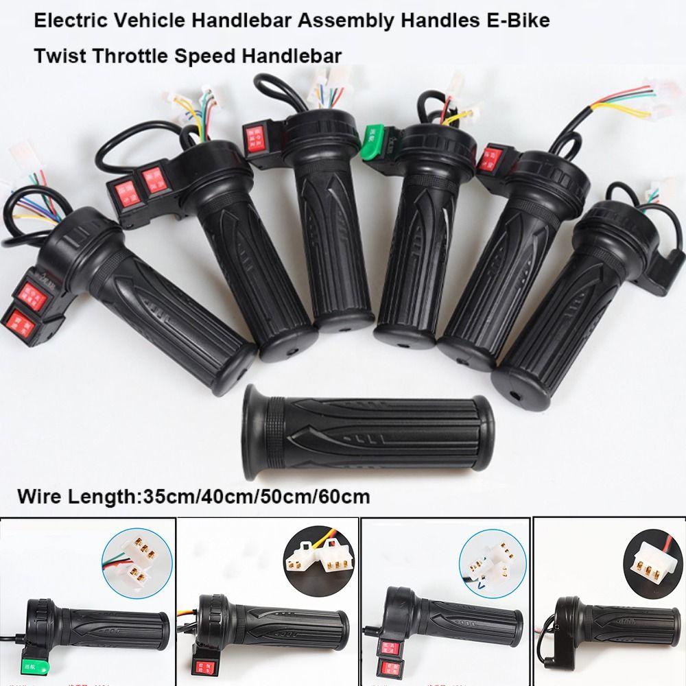 Black Electric Vehicle Handlebar Multistyles E-Bike Twist Throttle Reverse Switch Accessories