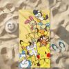 P-Pokmon P-Pikachu Beach Towel, Flat Print Yellow Cute Anime Character Outdoor Pool Party Travel Bath Towel For Kids Fans